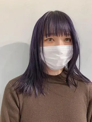 ロング カラー ボブパーマコテ巻き風 パーマNo1深江秀平のヘアスタイル