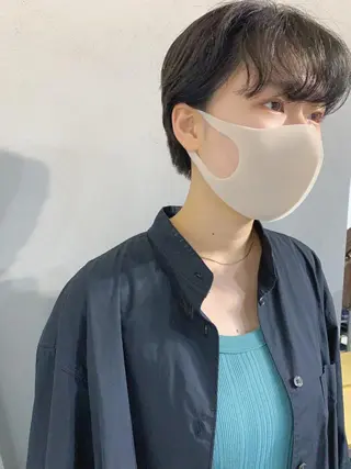 ショート カラー ボブパーマコテ巻き風 パーマNo1深江秀平のヘアスタイル