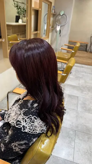 ロング カラー 艶カラー👾ブリーチ なし暖色👾ユースケのヘアスタイル