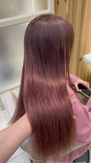 ロング カラー レイヤー専門家 ダブルカラー修のヘアスタイル