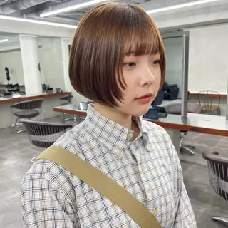 ショート カラー 🤍ブリーチなしカラ ー/渋谷/YUU🤍のヘアスタイル