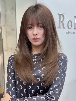 ロング カラー ヘアアレンジ レイヤー/縮毛矯正/ ブリーチなし吉村清志のヘアスタイル
