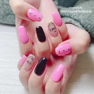 ミディアム ネイル 🐾enen style 🐾のネイルデザイン