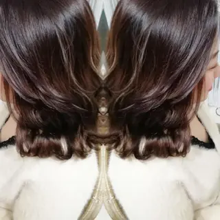 ミディアム カラー ヘアアレンジ See by merのマツエク・マツパデザイン