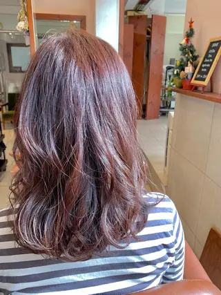 セミロング カラー 加藤 綾華のヘアスタイル