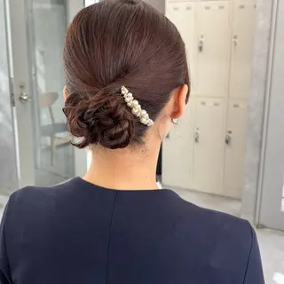 ミディアム ヘアアレンジ NUMBER_ ユイナのヘアスタイル