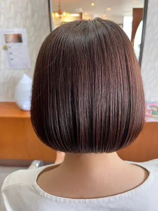 ショート カラー 髪質改善/ストレート /艶髪/熊谷はつなのヘアスタイル