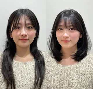 ミディアム ❤︎︎韓国ヘア❤︎︎ 𝑺𝒉𝒊𝒉𝒐のヘアスタイル