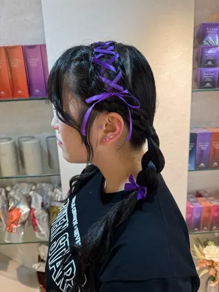 セミロング ヘアアレンジ 韓国/アイドルヘア 🎀みづきのヘアスタイル