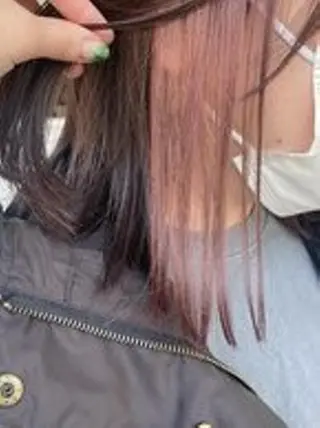 ミディアム 髪質改善カラー透明感 ダブルカラー幕田のヘアスタイル