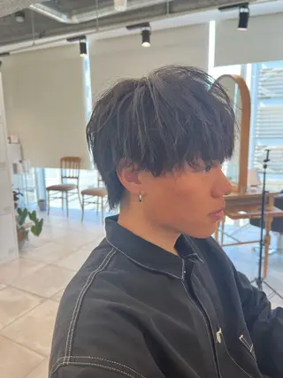 ショート カラー パーマ メンズ 🏆メンズヘア特化 🥇代表りんぺーのヘアスタイル