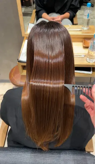 ロング 上場 健史のヘアスタイル