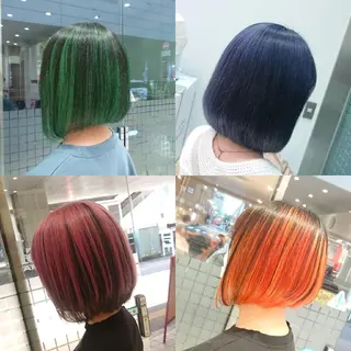 ショート カラー ウルフカット/デザイ ンカラー/あらげのヘアスタイル