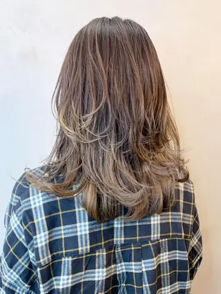 ミディアム カラー パーマ ヘアアレンジ ITbyALBUM 藤沢店のヘアスタイル