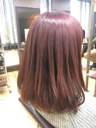 ミディアム カラー 髪質改善🩵艶髪 ストレート🩵山口のヘアスタイル