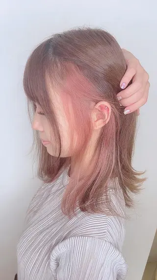 ミディアム カラー ヘアアレンジ ✨髪質改善/透明感✨ 西野 陽のヘアスタイル