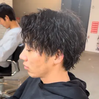 ショート ツイスパ/シャドウ 新井のヘアスタイル