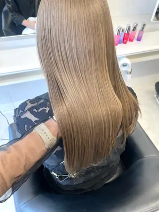 ロング カラー NANO/ ブリーチ×レイヤーのヘアスタイル