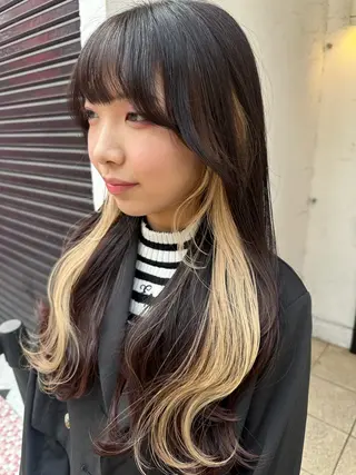 ロング カラー インナーカラー/レイ ヤーカット♡/マキシのヘアスタイル