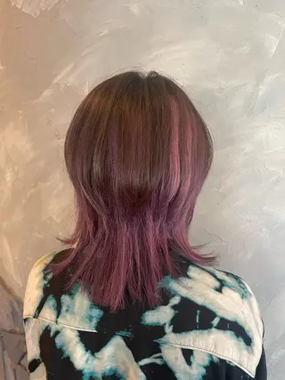 セミロング hair make echo滿木あい花のヘアスタイル