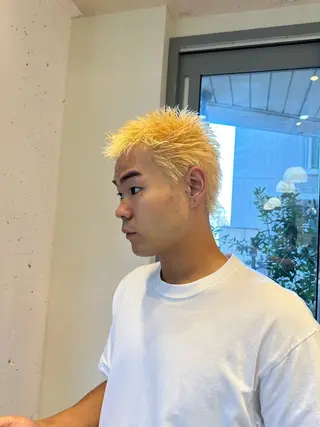 ショート カラー メンズ ハマベ イクト FLORENのヘアスタイル