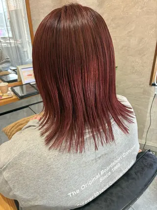 ミディアム カラー 須賀 知穂のヘアスタイル