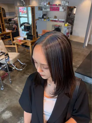 ミディアム カラー くまざき　なな /パーマモデル募集中のヘアスタイル