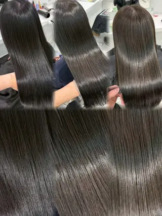 ロング グレージュ🩶/韓国 /赤み消しカラー♬のヘアスタイル
