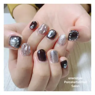 ショート ネイル 🐾enen style 🐾のネイルデザイン