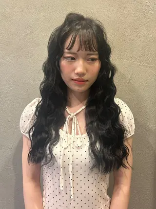 ロング カラー ボブ&寒色🎐ᩚ 短髪 COCOROのヘアスタイル