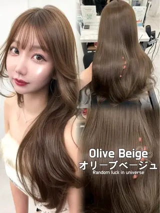 ロング カラー 盛れる顔周り✨韓国 レイヤーkanatoのヘアスタイル