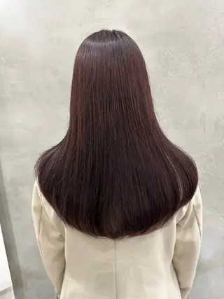 セミロング カラー さあや 【透け感/艶感】のヘアスタイル