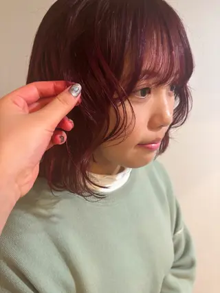 ミディアム カラー ヘアアレンジ mitsuki ブリーチモデルのヘアスタイル