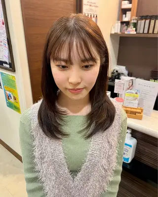セミロング カラー 森川愛奈 /カットモデル募集中のヘアスタイル