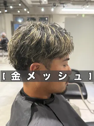 カラー メンズ 布施メンズ特化美容師 秋山 涼のヘアスタイル