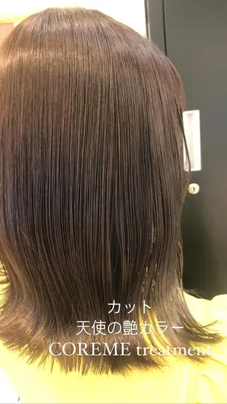 ミディアム カラー 縮毛矯正/髪質改善/ 艶髪ササキナツミのヘアスタイル