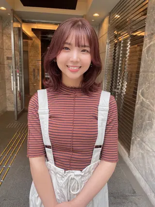 ミディアム カラー 髪質改善will hairdesignのヘアスタイル