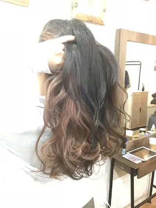 セミロング 酸性ストレート/艶髪 ブリーチ/AIRIのヘアスタイル