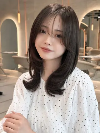 ミディアム カラー 🦋韓国風レイヤー/ 艶髪矯正🦋凛太郎のヘアスタイル
