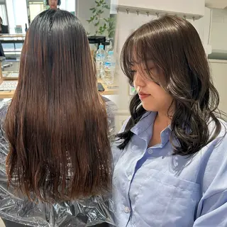 ミディアム カラー lomalia moekaのヘアスタイル