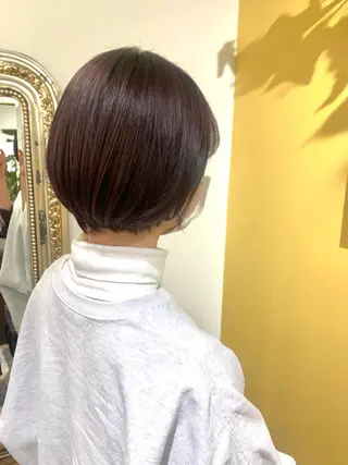 ショート カラー 草野ゆずき⌇縮毛矯正 ⌇Wカラー⌇レイヤーのヘアスタイル