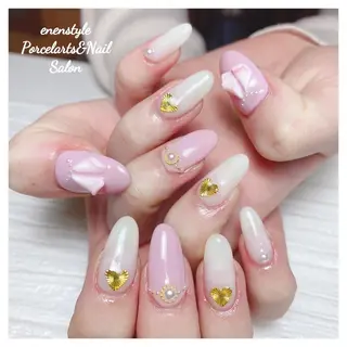 ミディアム ネイル 🐾enen style 🐾のネイルデザイン