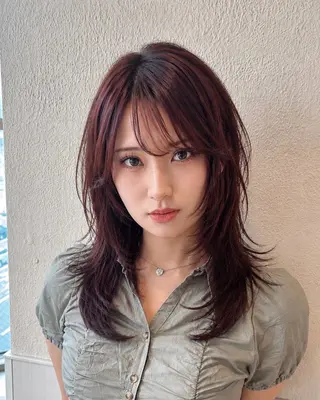 ミディアム 表参道/ウルフカット /ナチュラルウルフのヘアスタイル