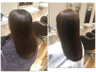 セミロング カラー 小顔カット前髪 顔周りカット林亮佑のヘアスタイル