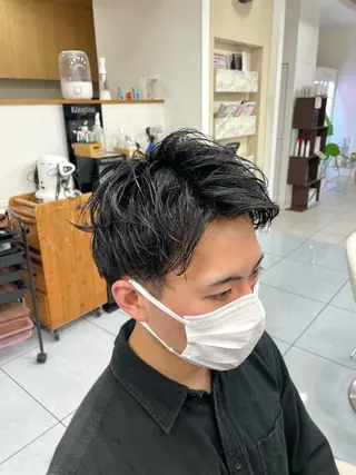 ミディアム ヘアアレンジ メンズ 🔮メンズ縮毛矯正 メンズパーマ💎竹永のヘアスタイル