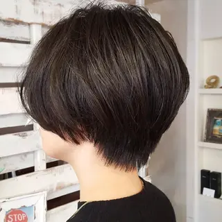 ショート カラー 韓国風レイヤーカット 上手く丁寧早い/マツのヘアスタイル