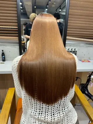 ロング カラー 10月限定モニター 髪質改善美髪矯正のヘアスタイル