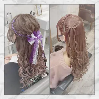 セミロング ヘアアレンジ ヘアセット/着付け 𓇼 まつもと𓇼のその他イメージ
