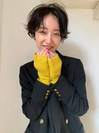 ミディアム カラー パーマ CEINE+ officialのヘアスタイル