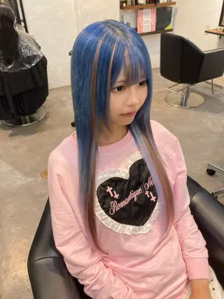 ロング カラー ✨最安値✨エクステ カラー🌼つきな🌼のヘアスタイル